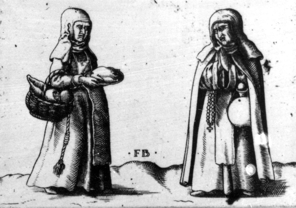 Two Religious Persons by Franz Isaac Brun