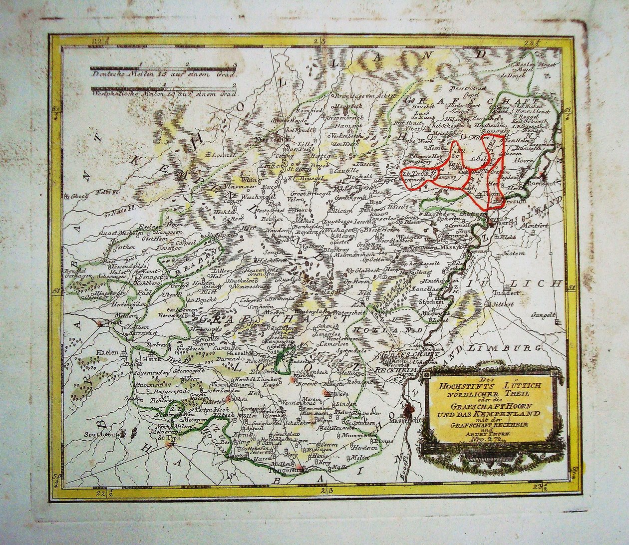 Northern Part of the Bishopric of Liège by Franz Johann Joseph von Reilly