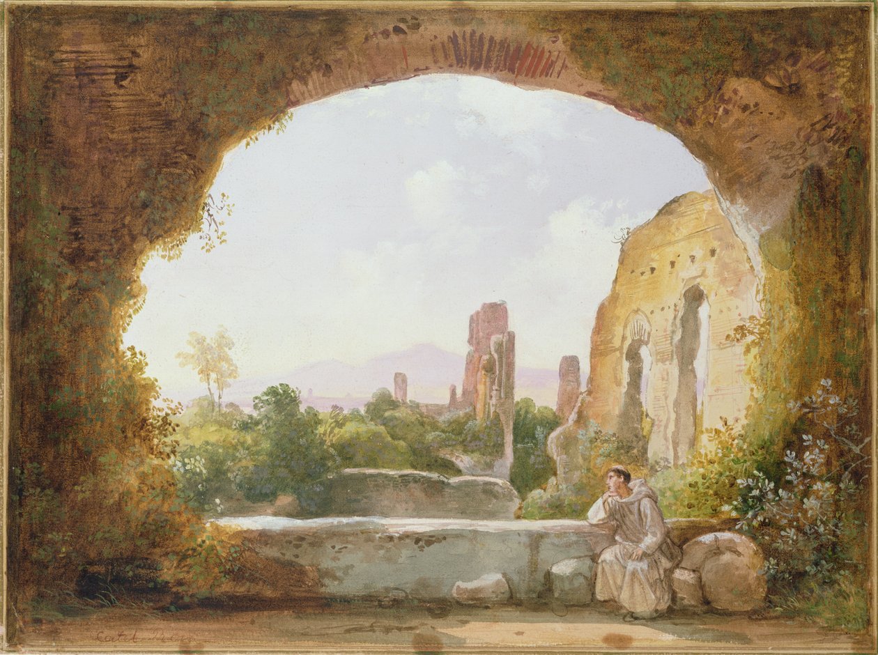 The Grotto of Egeria by Franz Ludwig Catel