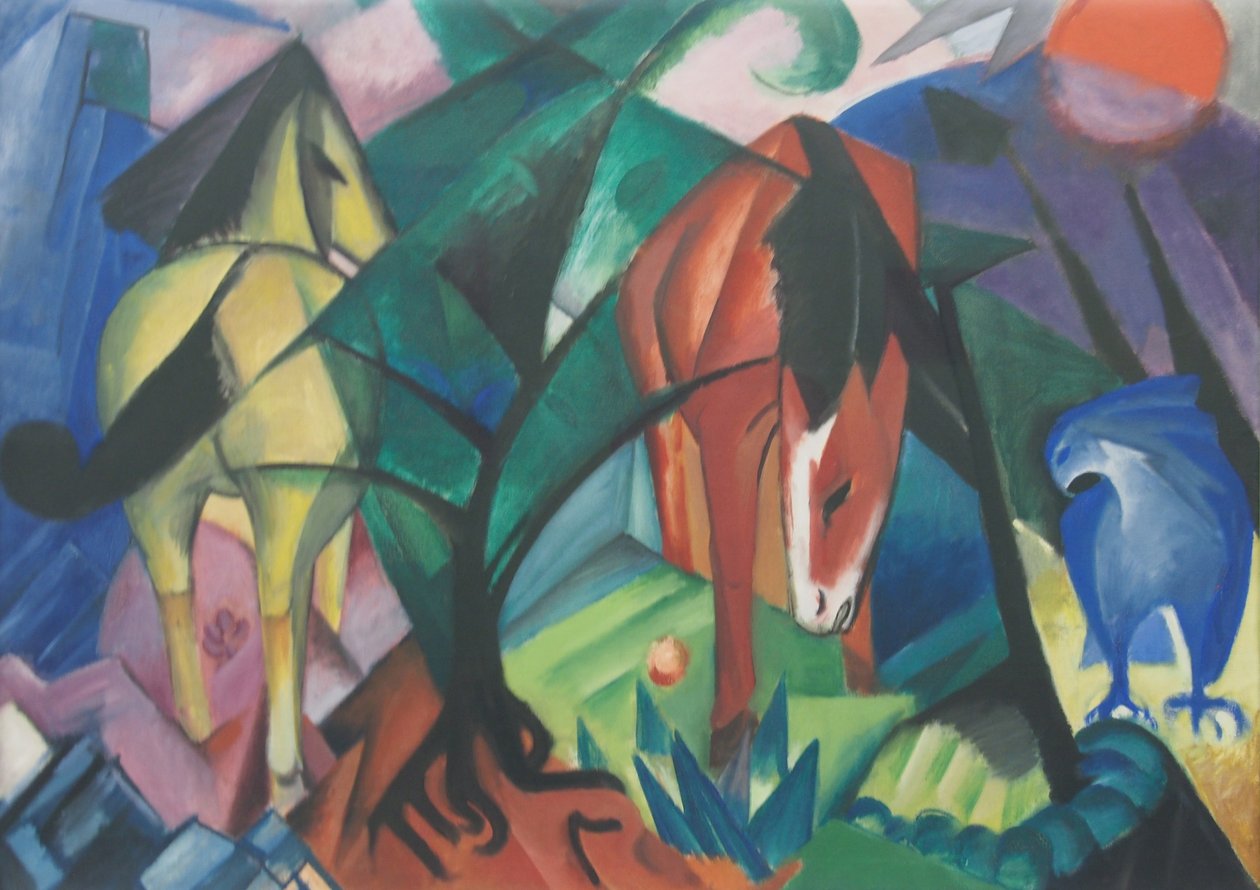 Horses and Eagle by Franz Marc