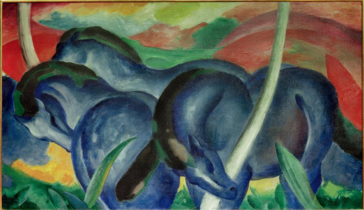 The Large Blue Horses by Franz Marc