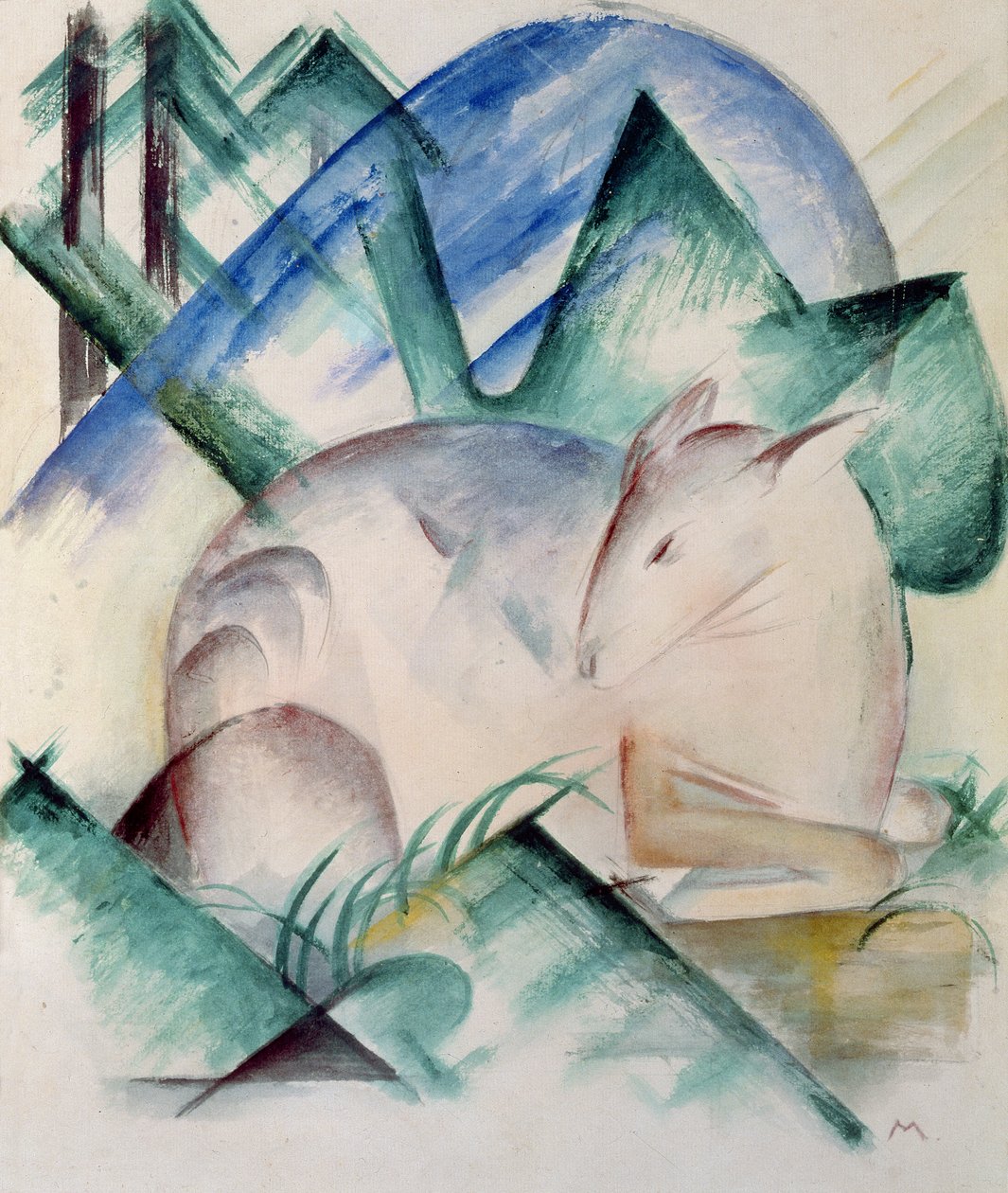 Sleeping Deer by Franz Marc