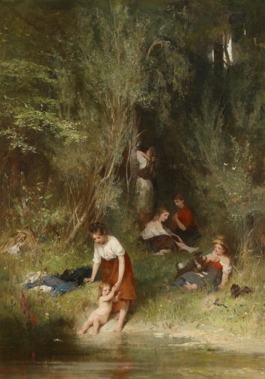 Children by the Pond by Franz Marc