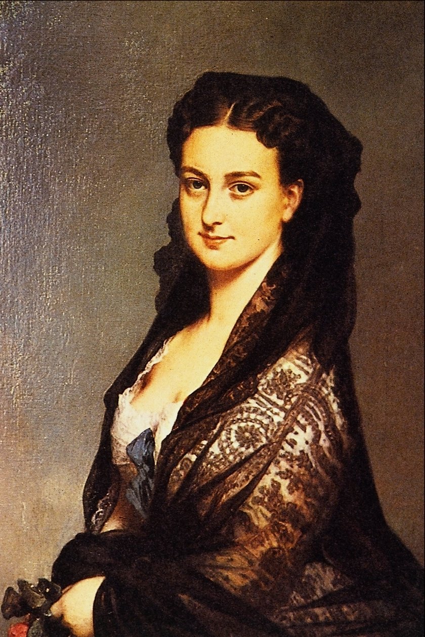 Unknown Woman with Mantilla by Franz Xaver Winterhalter
