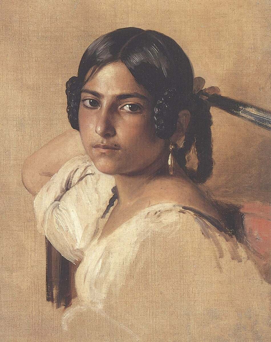 Study of Italian Girl by Franz Xaver Winterhalter