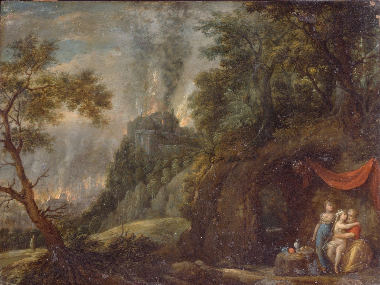 Lot and His Daughters by Franz Anton Hartmann