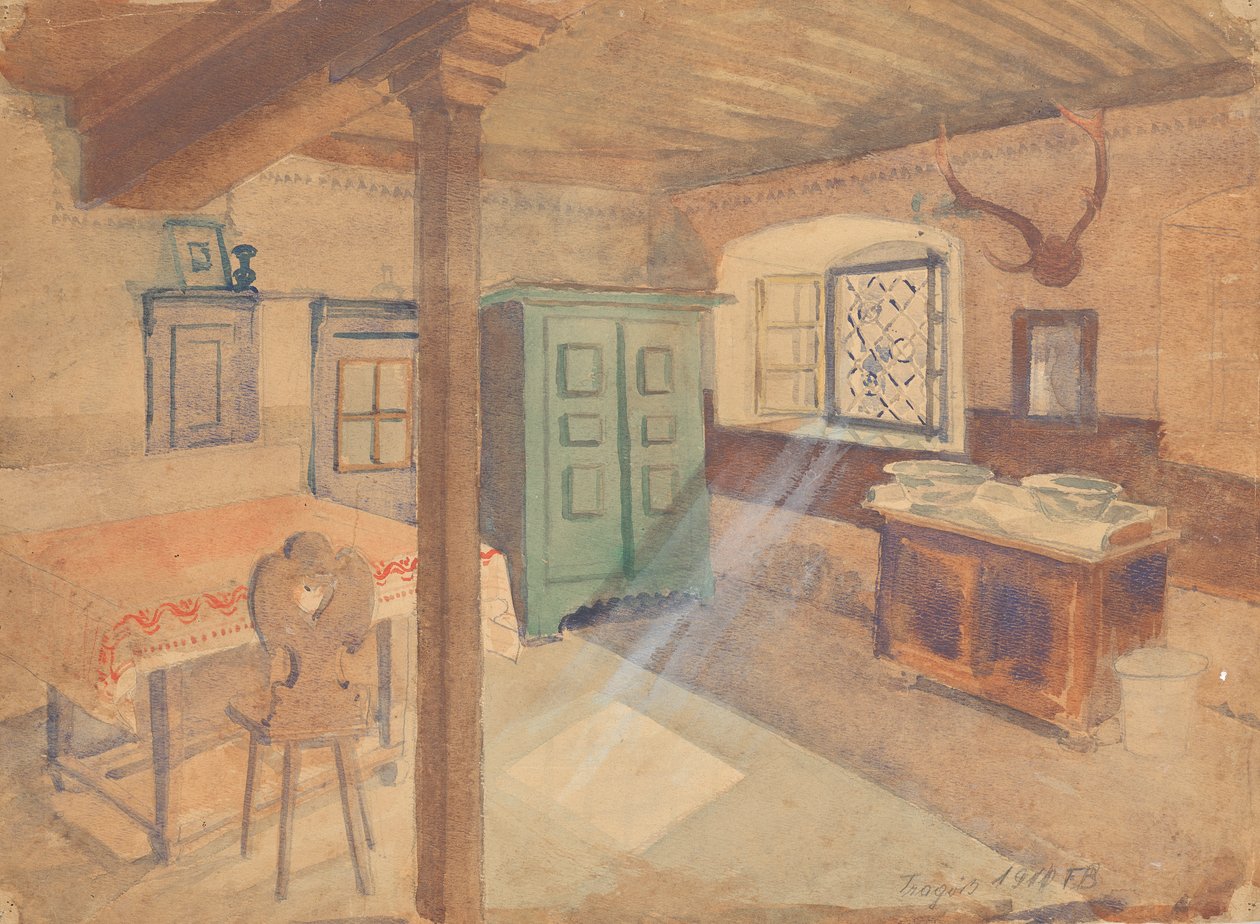 Farmhouse Room in Tragoess by Franz Barwig d. Ä.