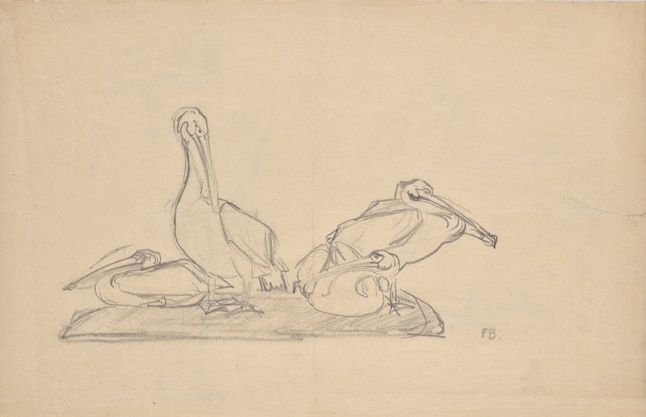 Design for a Pelican Group by Franz Barwig d. Ä.