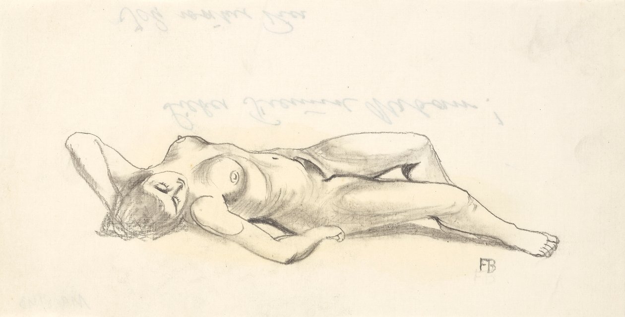 Reclining Female Nude by Franz Barwig d. Ä.