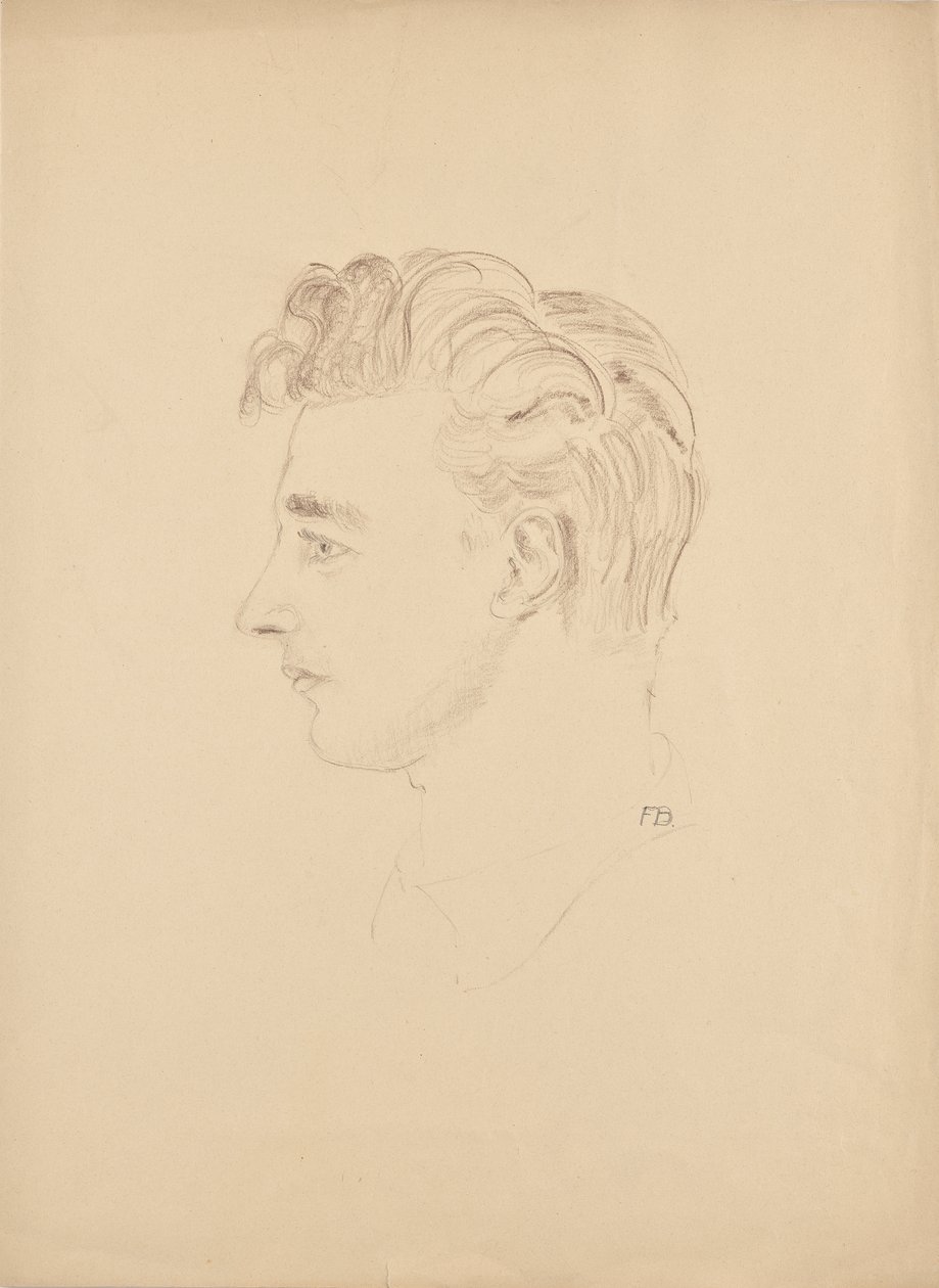 Portrait Study of Franz Barwig the Younger by Franz Barwig d. Ä.