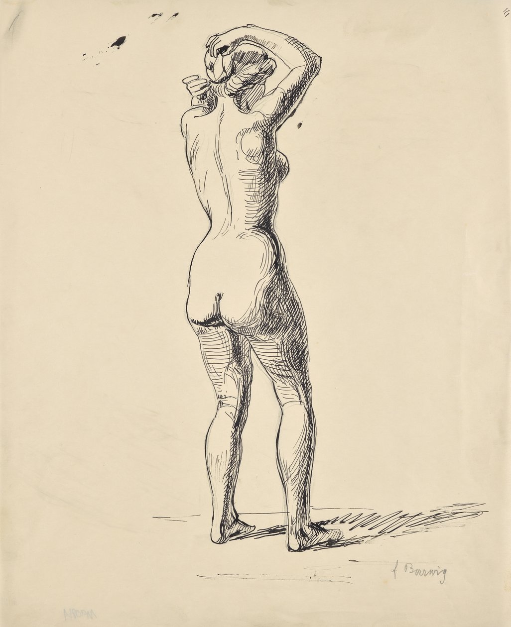 Sketch of a Bather by Franz Barwig d. Ä.