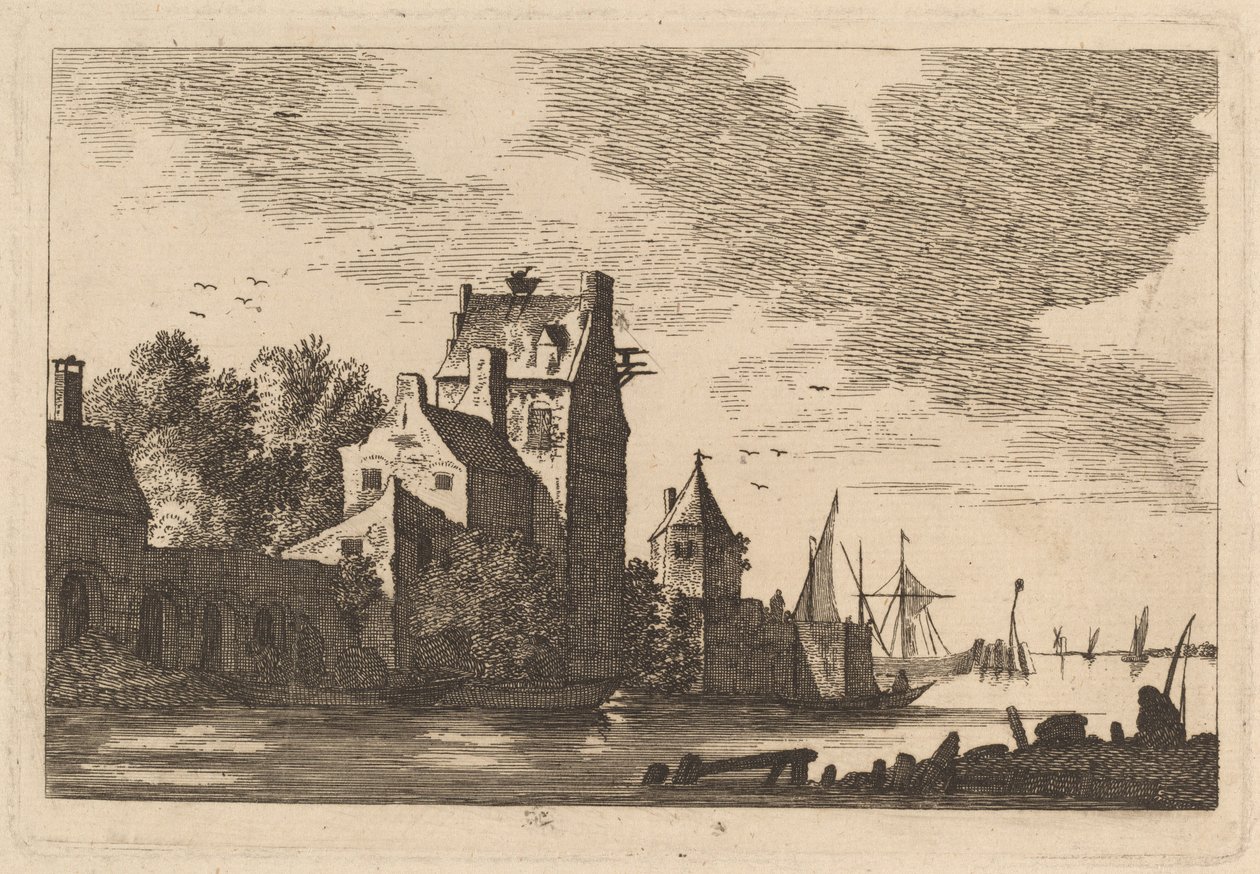 Houses on an Inlet by Franz Edmund Weirotter
