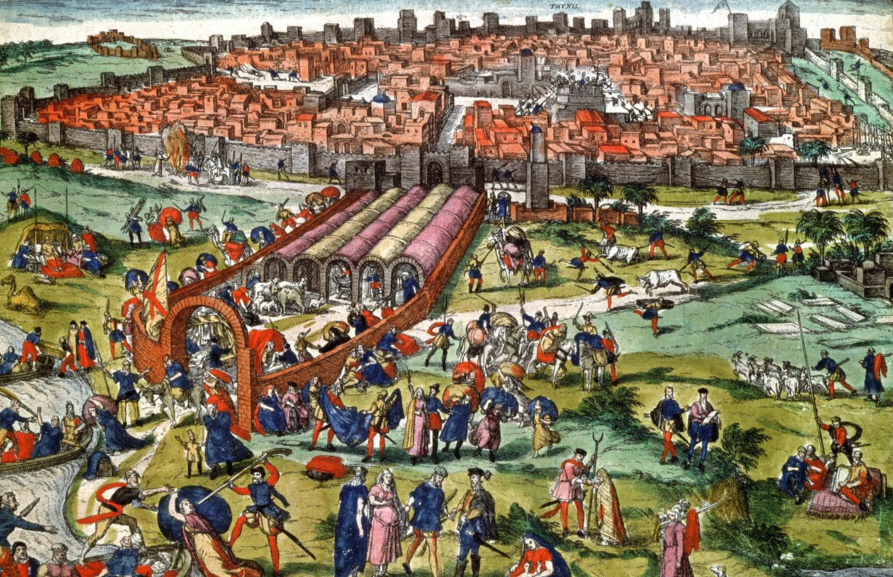 Capture of Tunis by Charles V by Franz Hogenberg