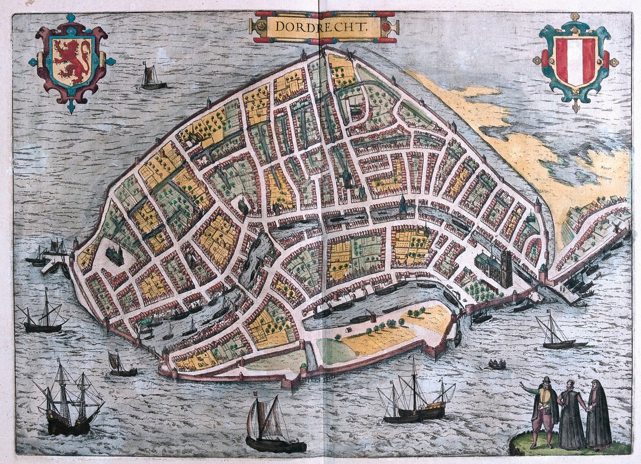 Dordrecht, Netherlands (engraving) by Franz Hogenberg