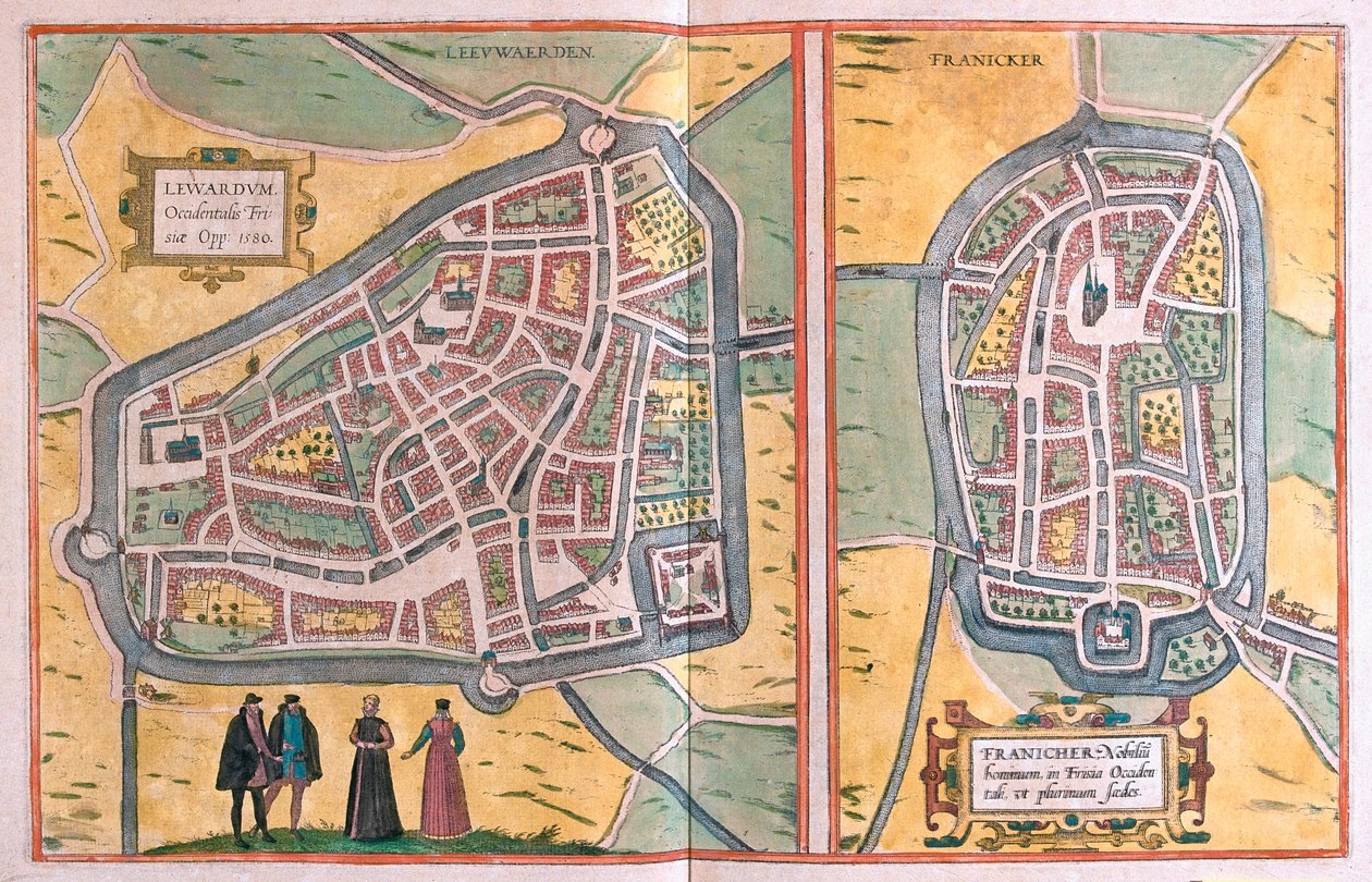 Franeker, Netherlands by Franz Hogenberg