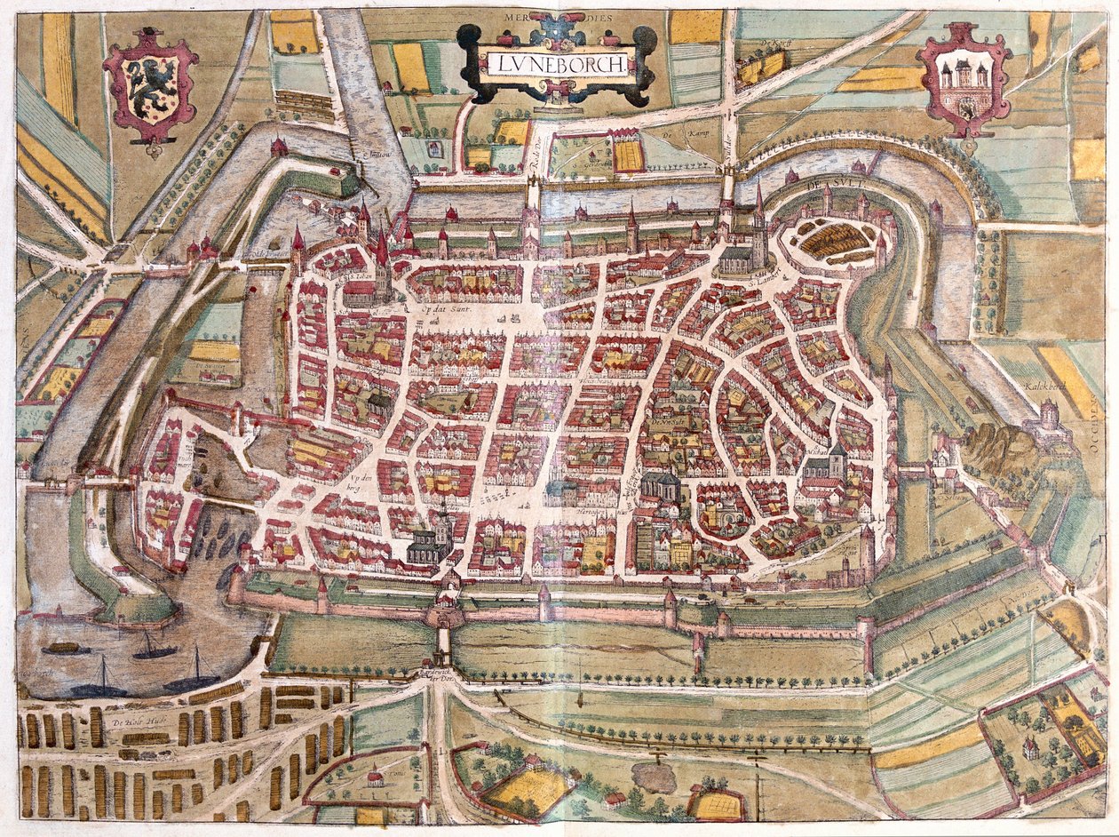 Luneborch, Germany (engraving) by Franz Hogenberg