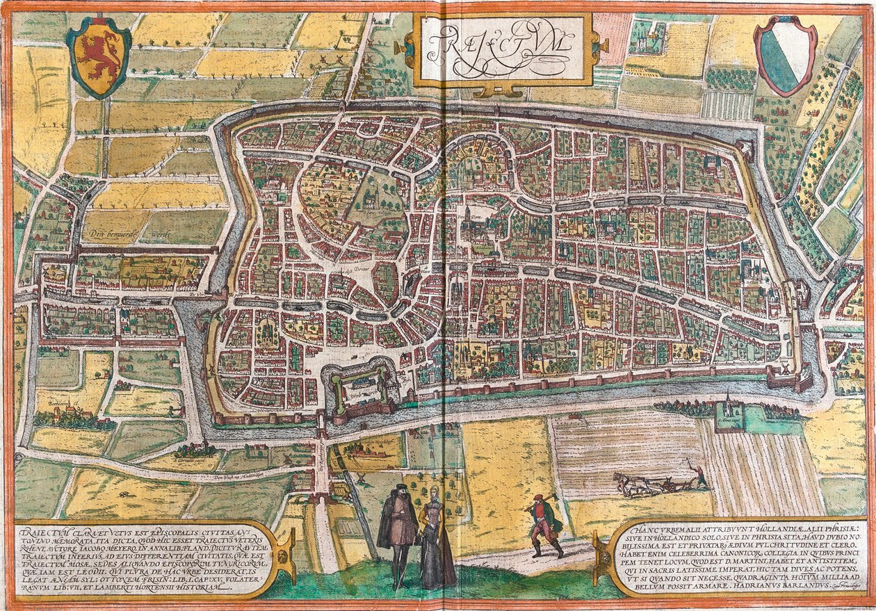 Plan of Maastricht, Netherlands by Franz Hogenberg