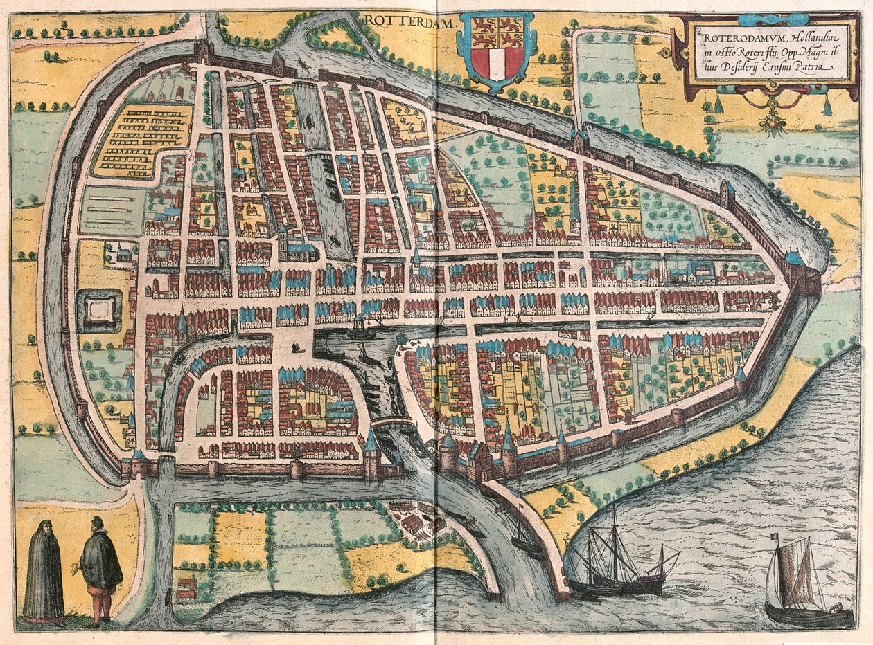 Rotterdam, Netherlands (engraving) by Franz Hogenberg