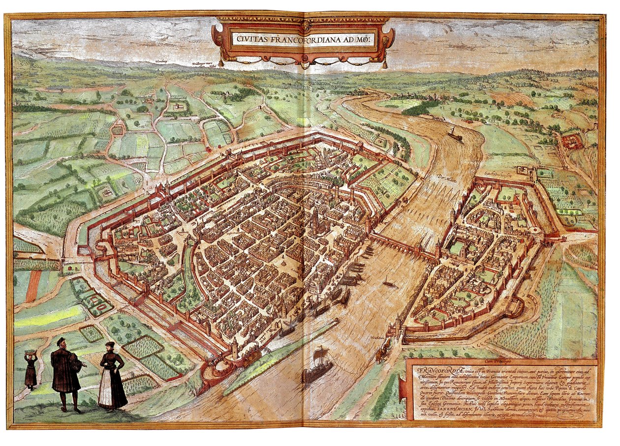 View of Frankfurt am Main, Germany by Franz Hogenberg