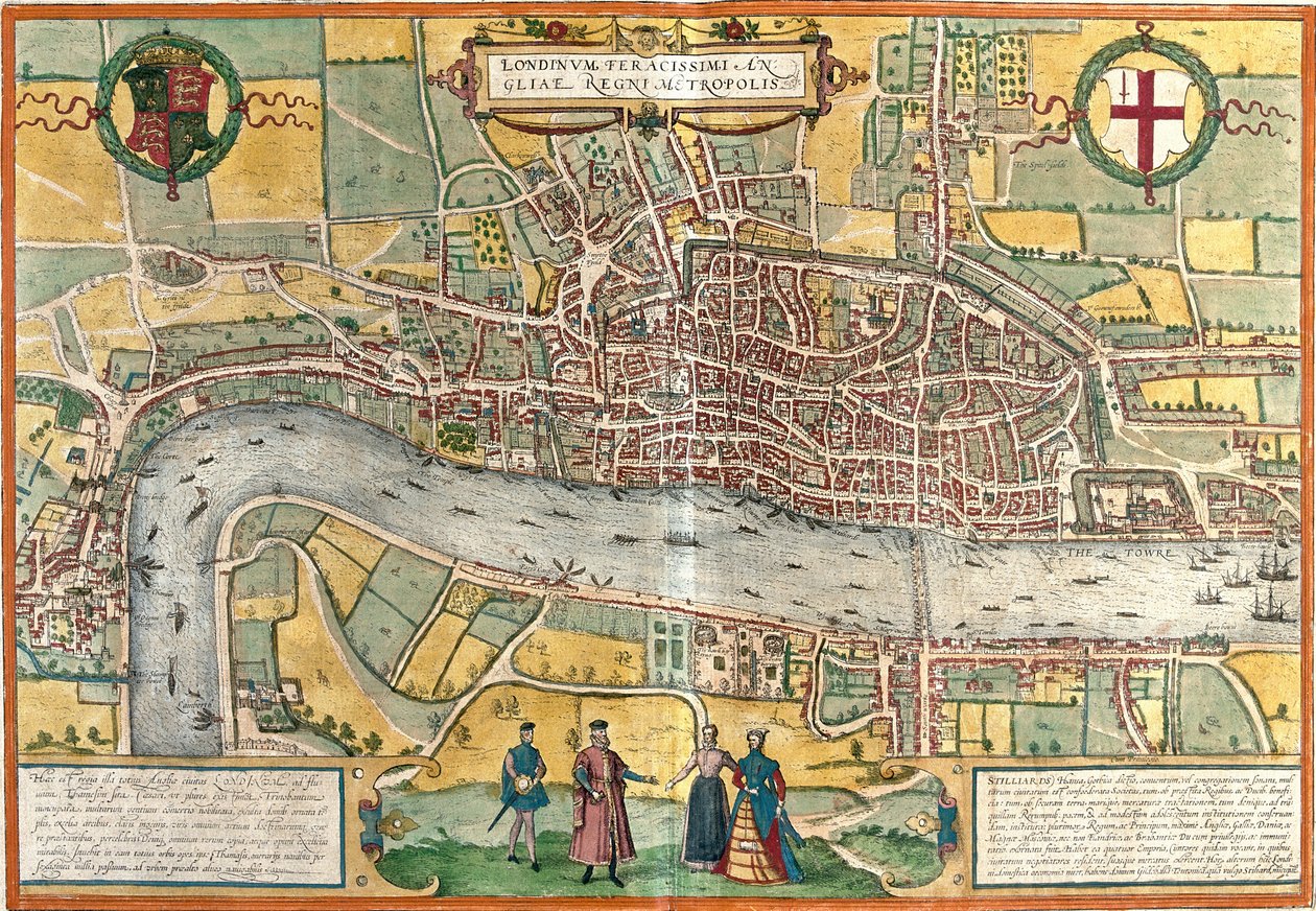 View of London (Londinum), England by Franz Hogenberg