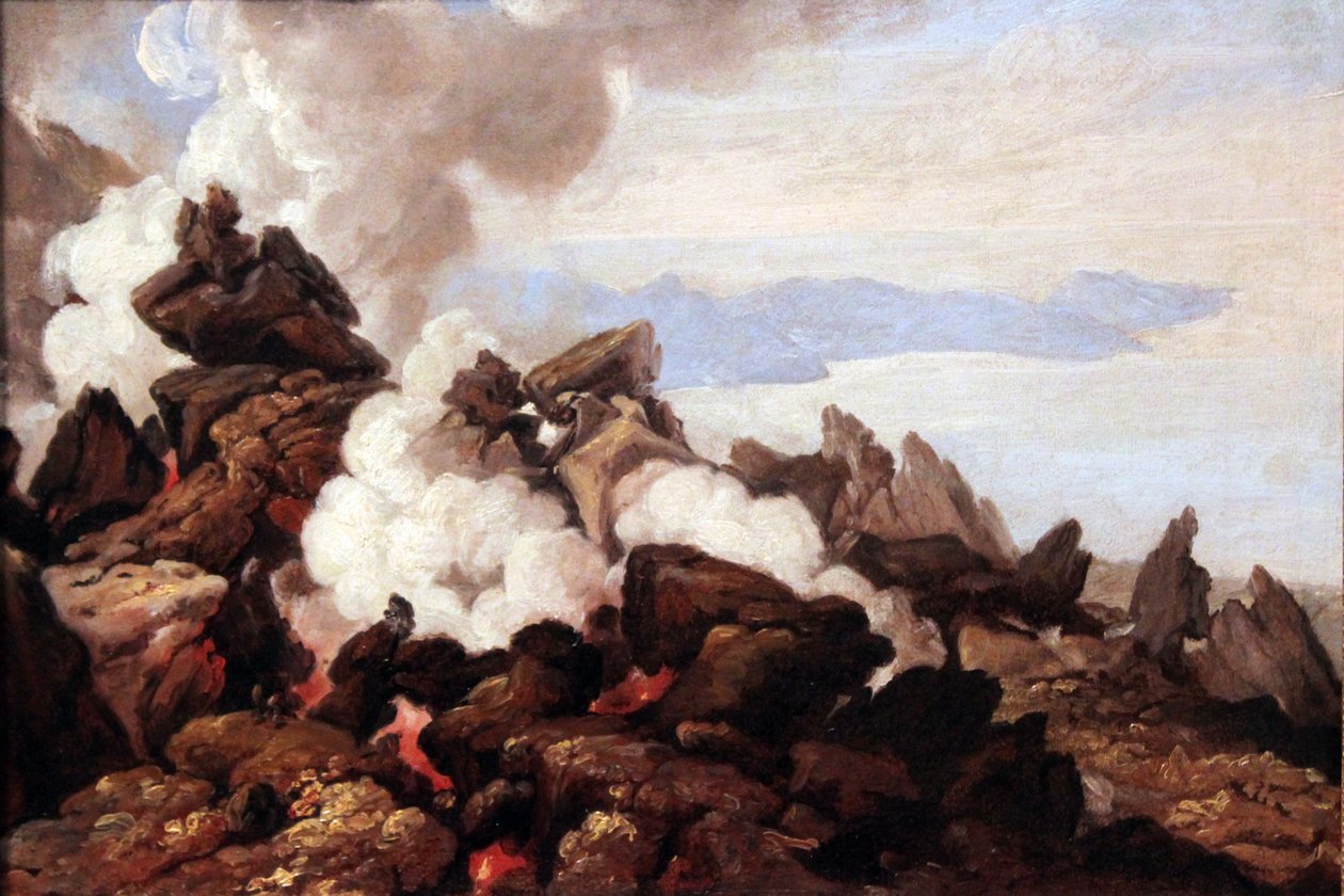 The Crater of Vesuvius by Franz Ludwig Catel