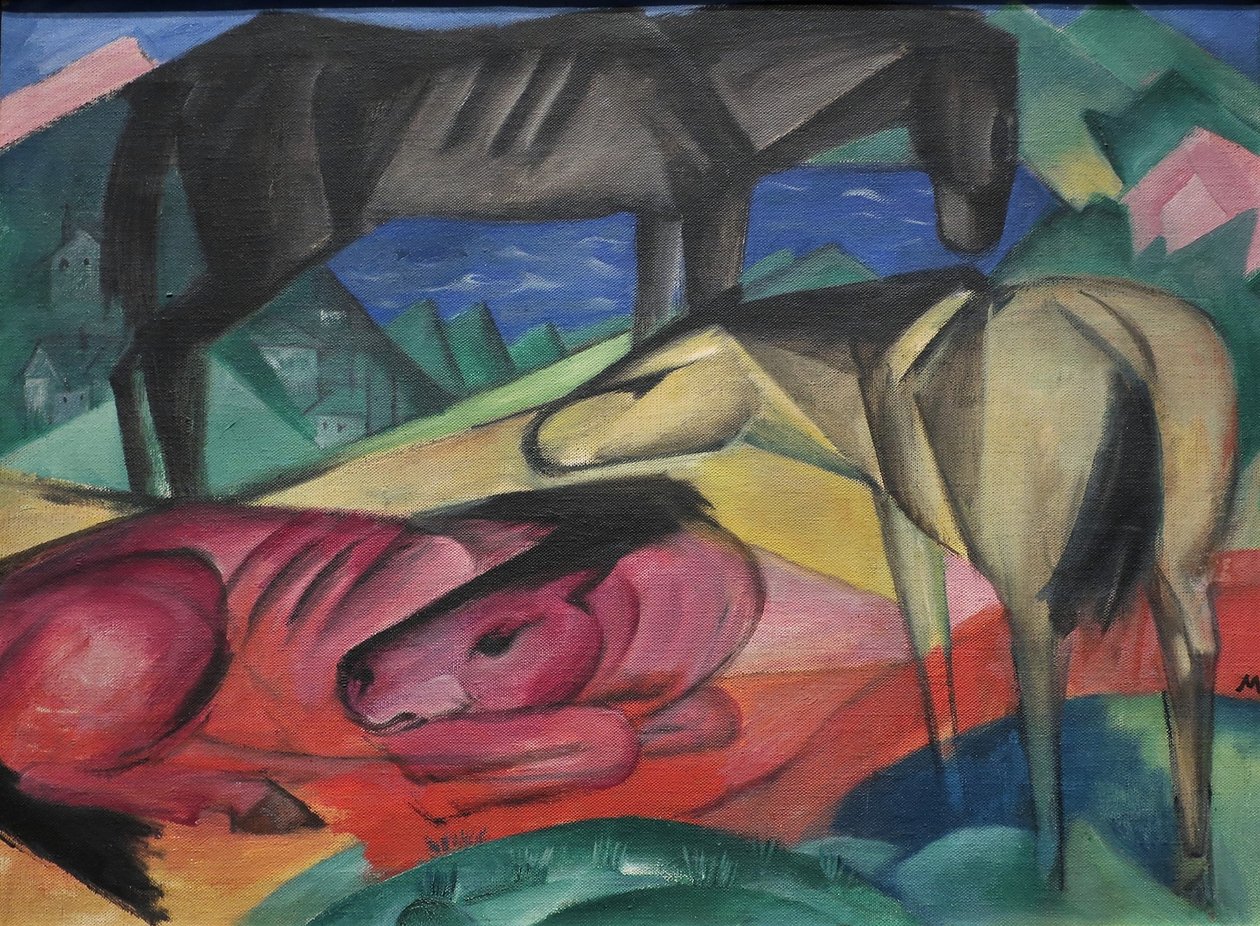 Three Horses II by Franz Marc