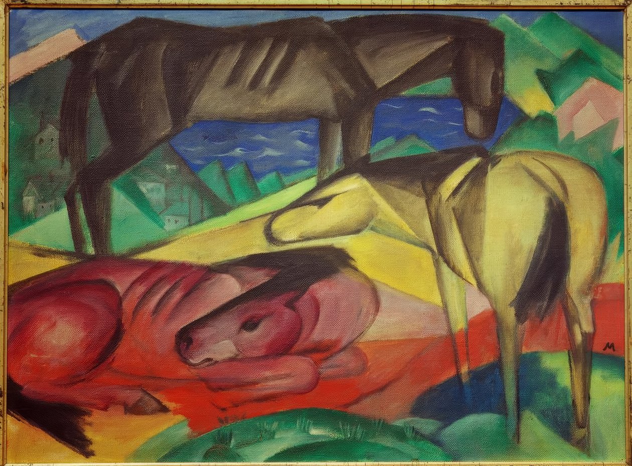 Three Horses II by Franz Marc