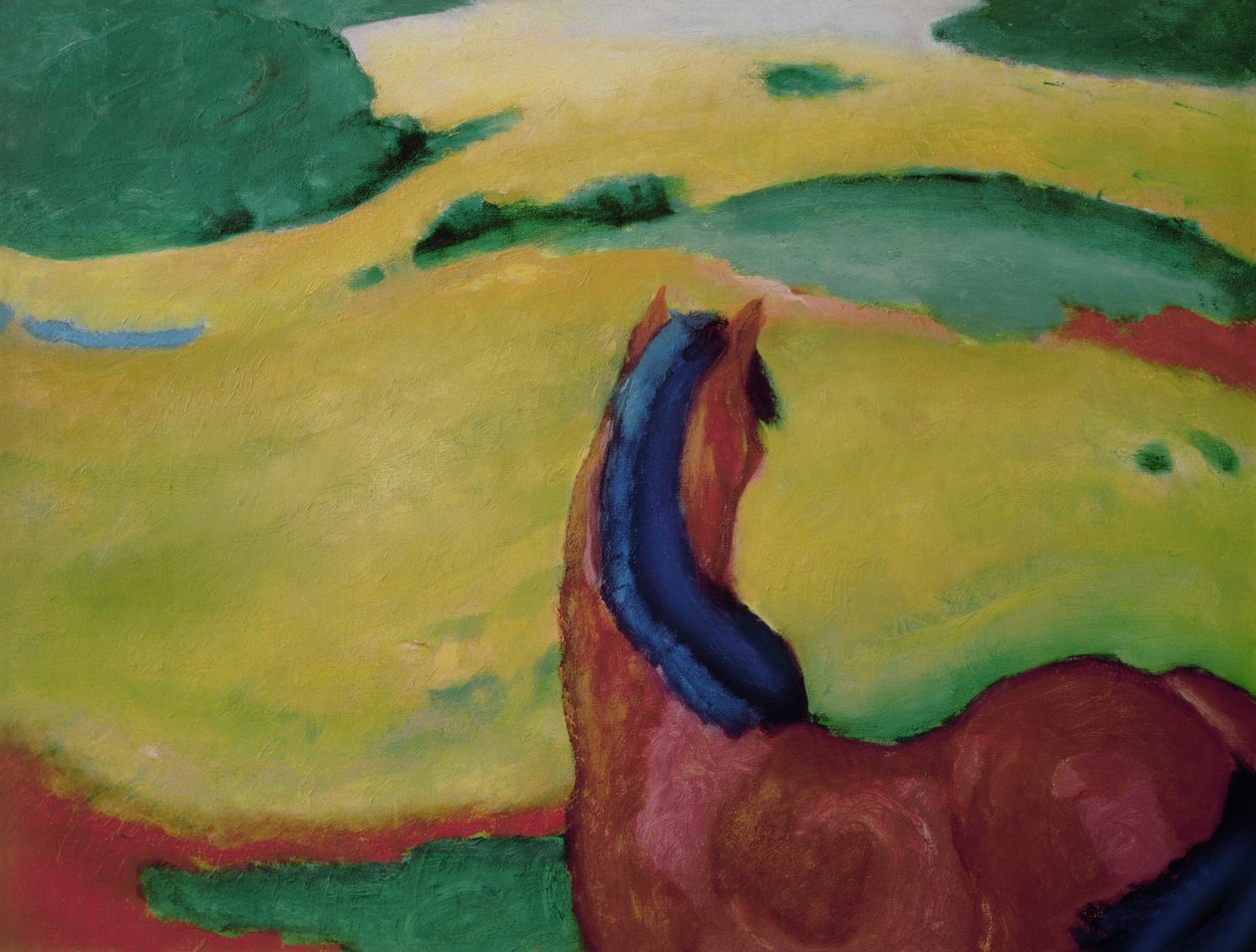 Horse in a landscape, 1910 by Franz Marc