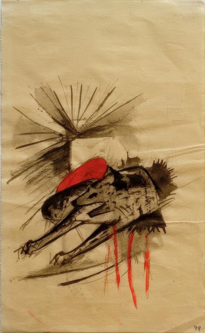 Lying Hyena (Lying Wolf) by Franz Marc