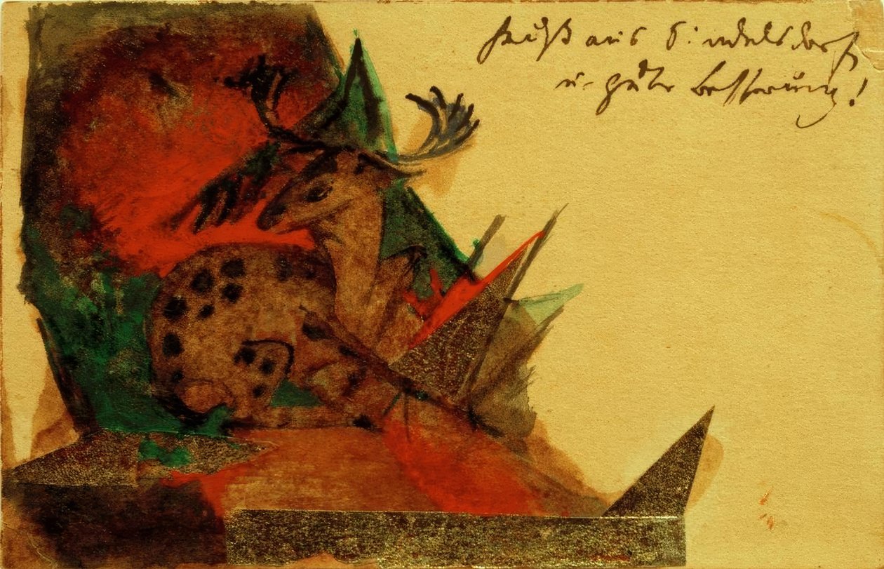 Lying Deer by Franz Marc