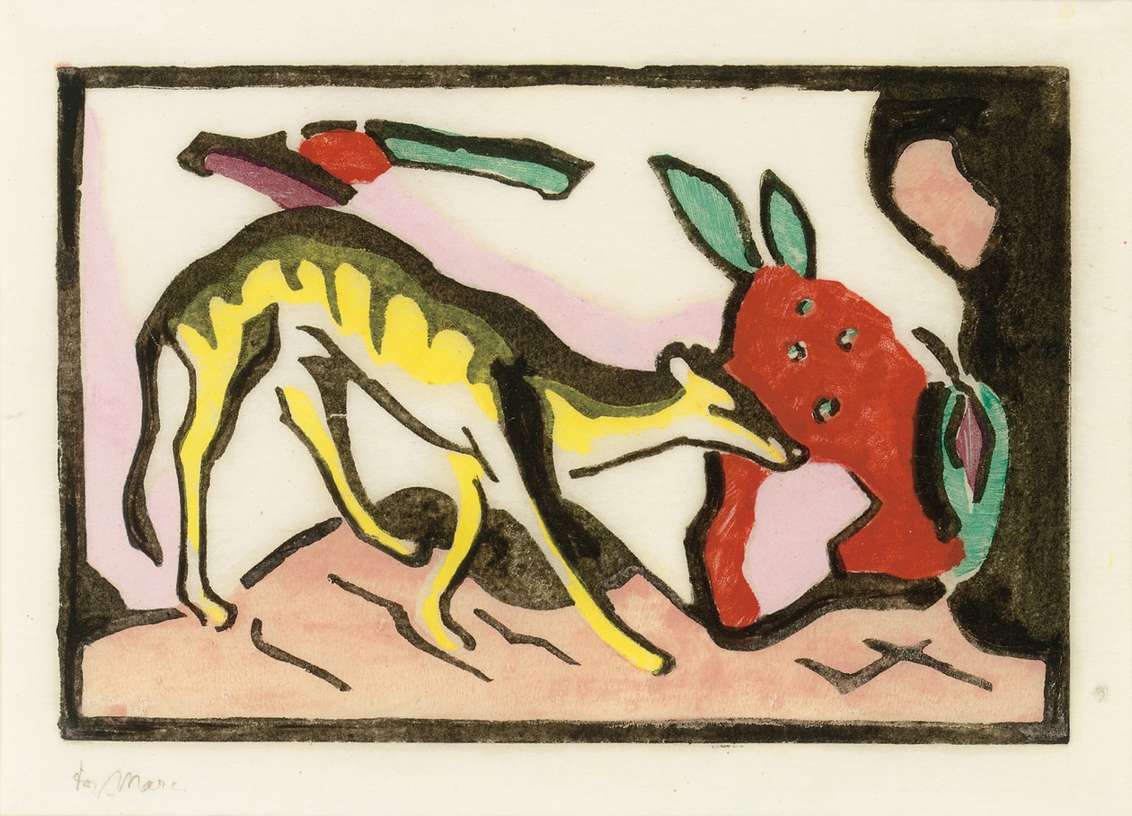 Mythical Animal by Franz Marc
