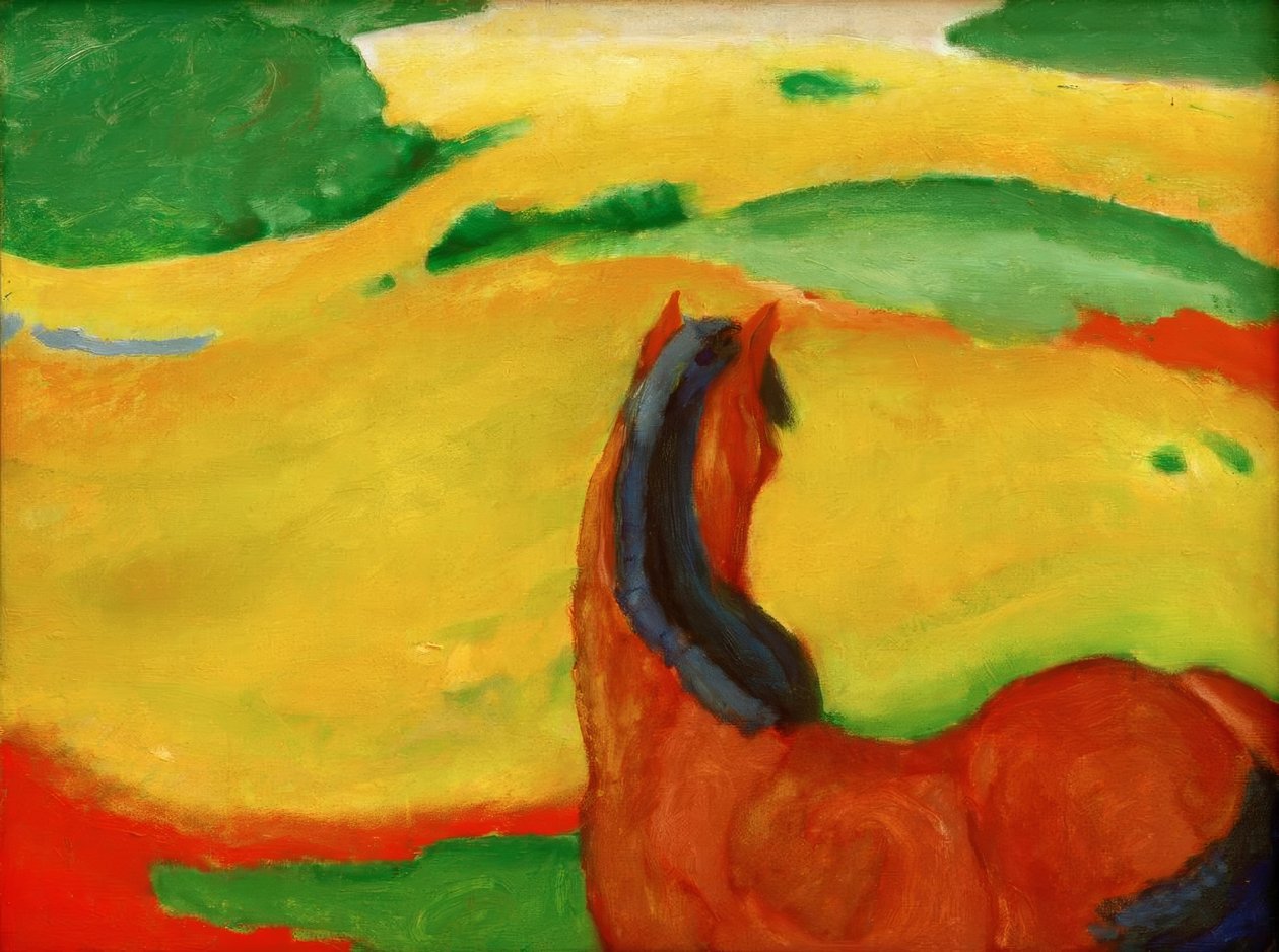 Horse in the Landscape by Franz Marc