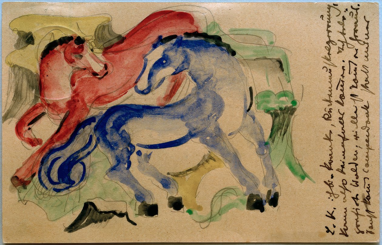 Red and Blue Horse by Franz Marc