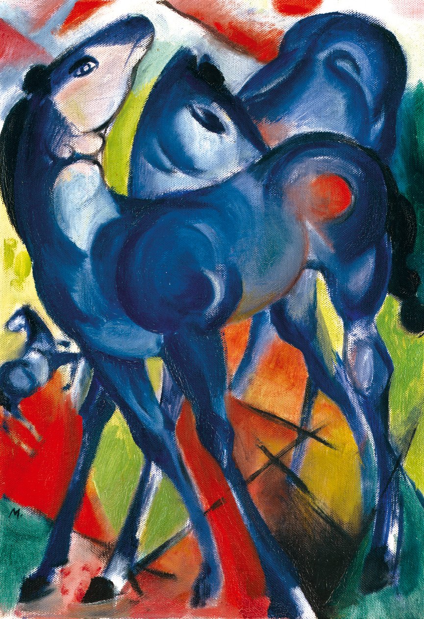 The Blue Foals by Franz Marc