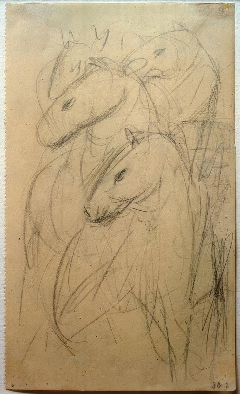 Tower of Blue Horses by Franz Marc