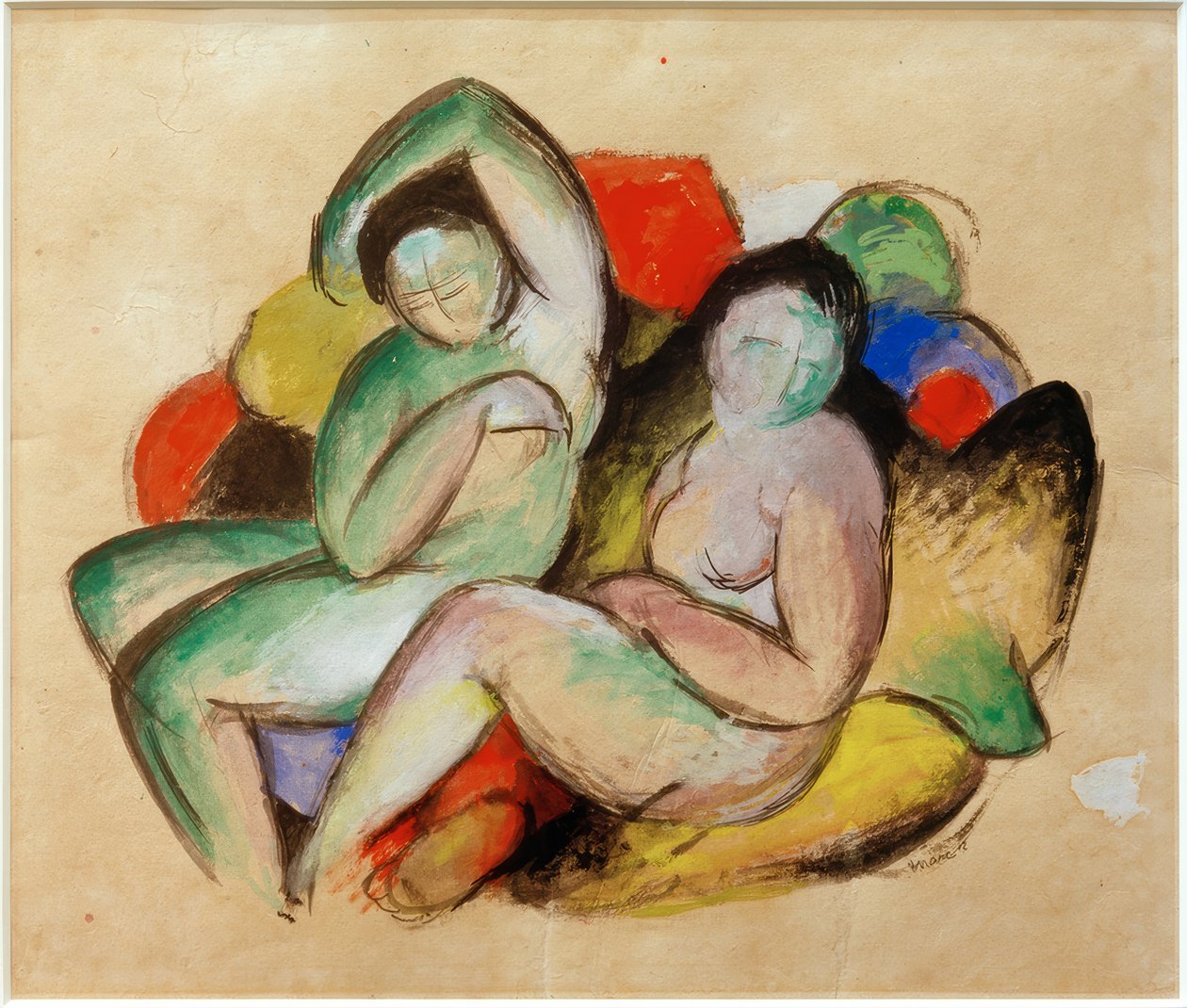 Two Female Nudes by Franz Marc