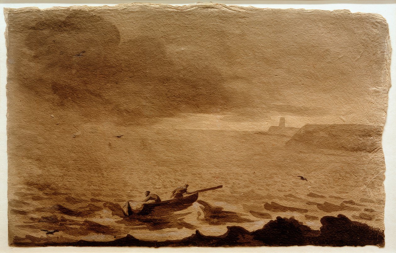 Coastal Landscape with Approaching Storm by Franz Pforr