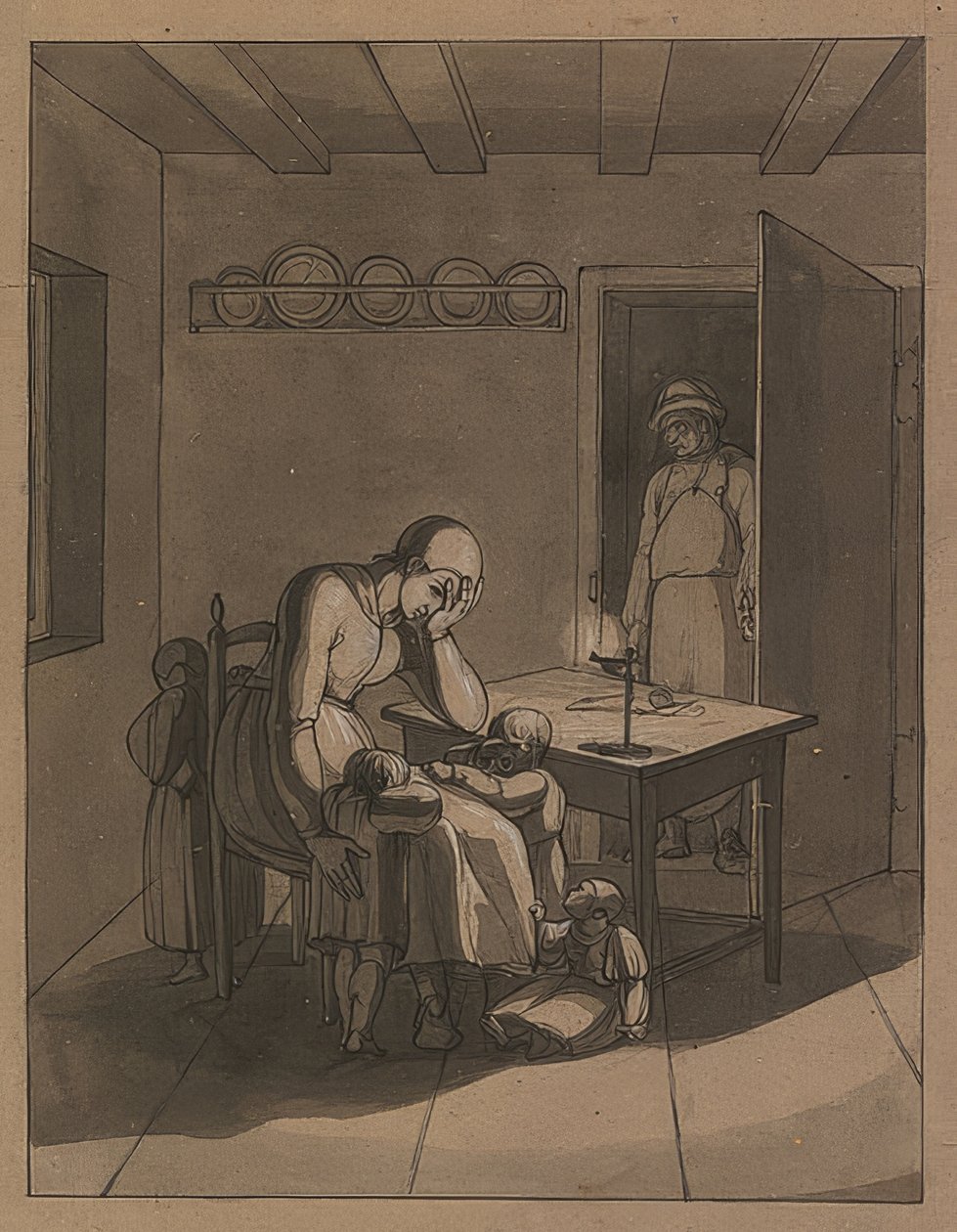 Lienhard and Gertrud. c. 1808 by Franz Pforr