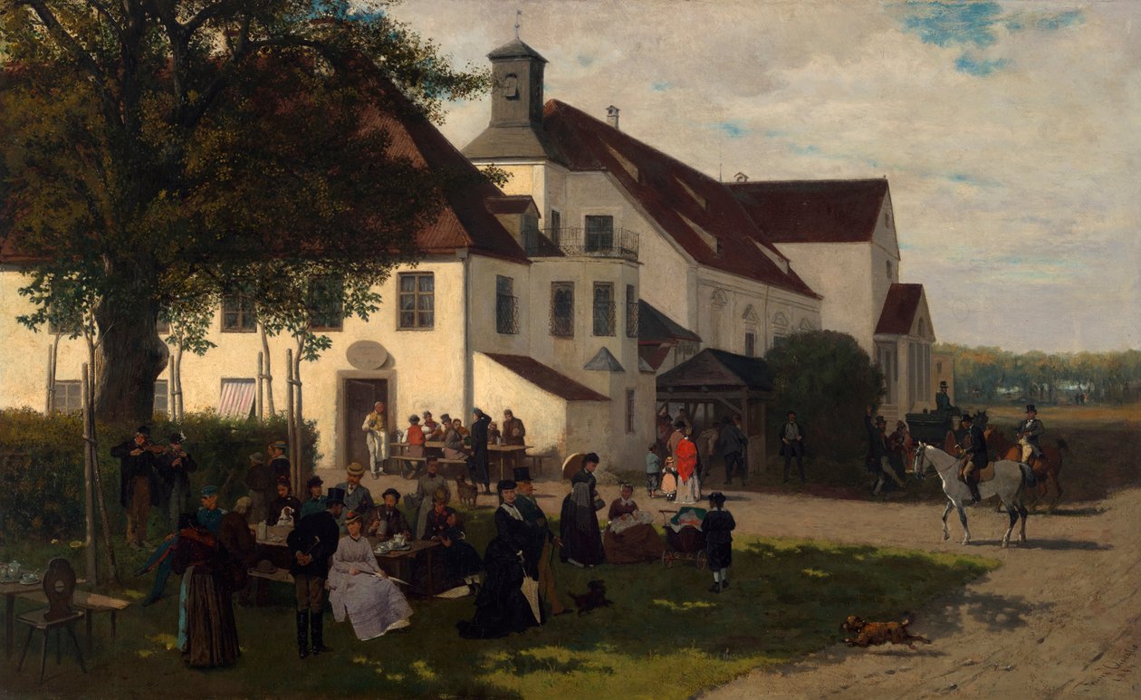 The Castle Tavern in Old Schleissheim by Franz Quaglio