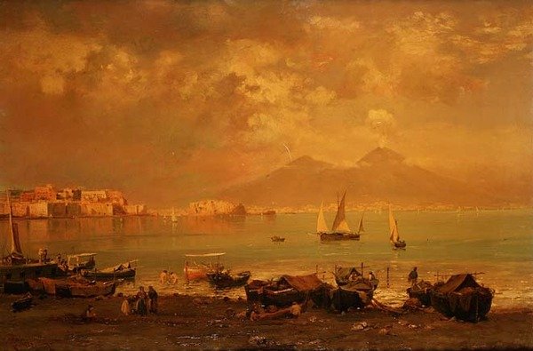 The Bay of Naples by Franz Richard Unterberger