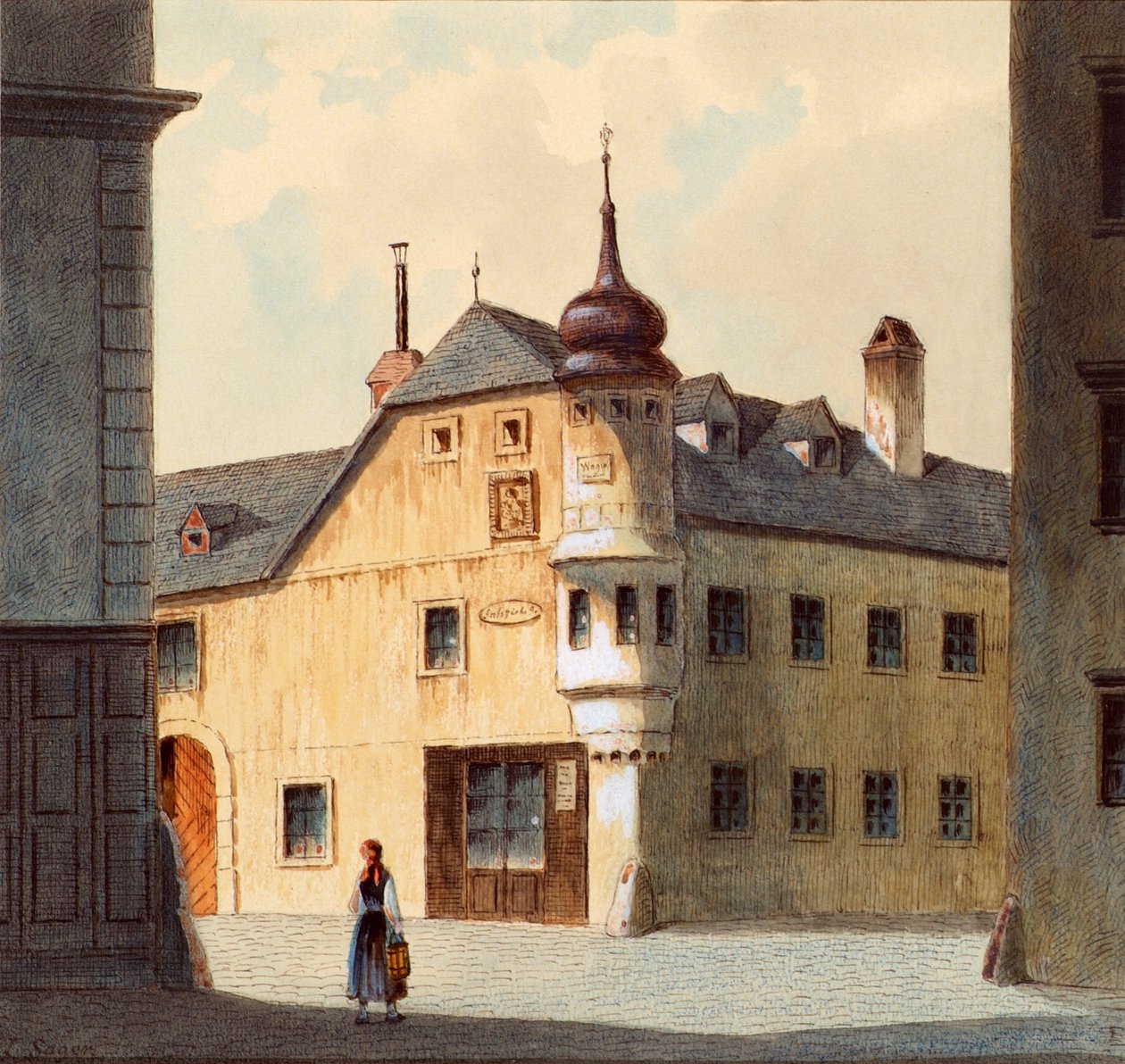 The Old House at Neubau in Vienna by Franz Sager