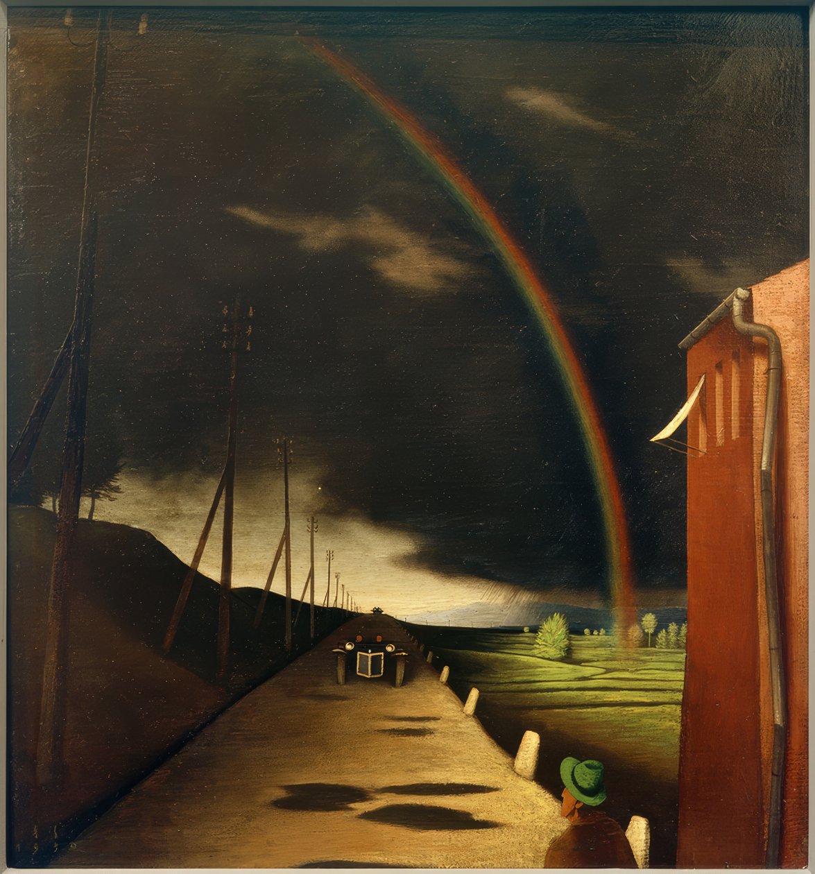 Landscape with Rainbow by Franz Sedlacek