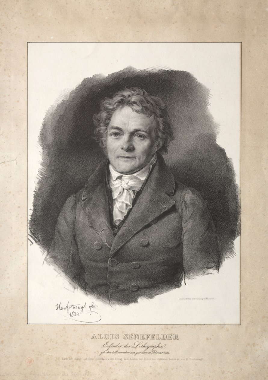 Aloys Senefelder by Franz Seraph Hanfstaengl
