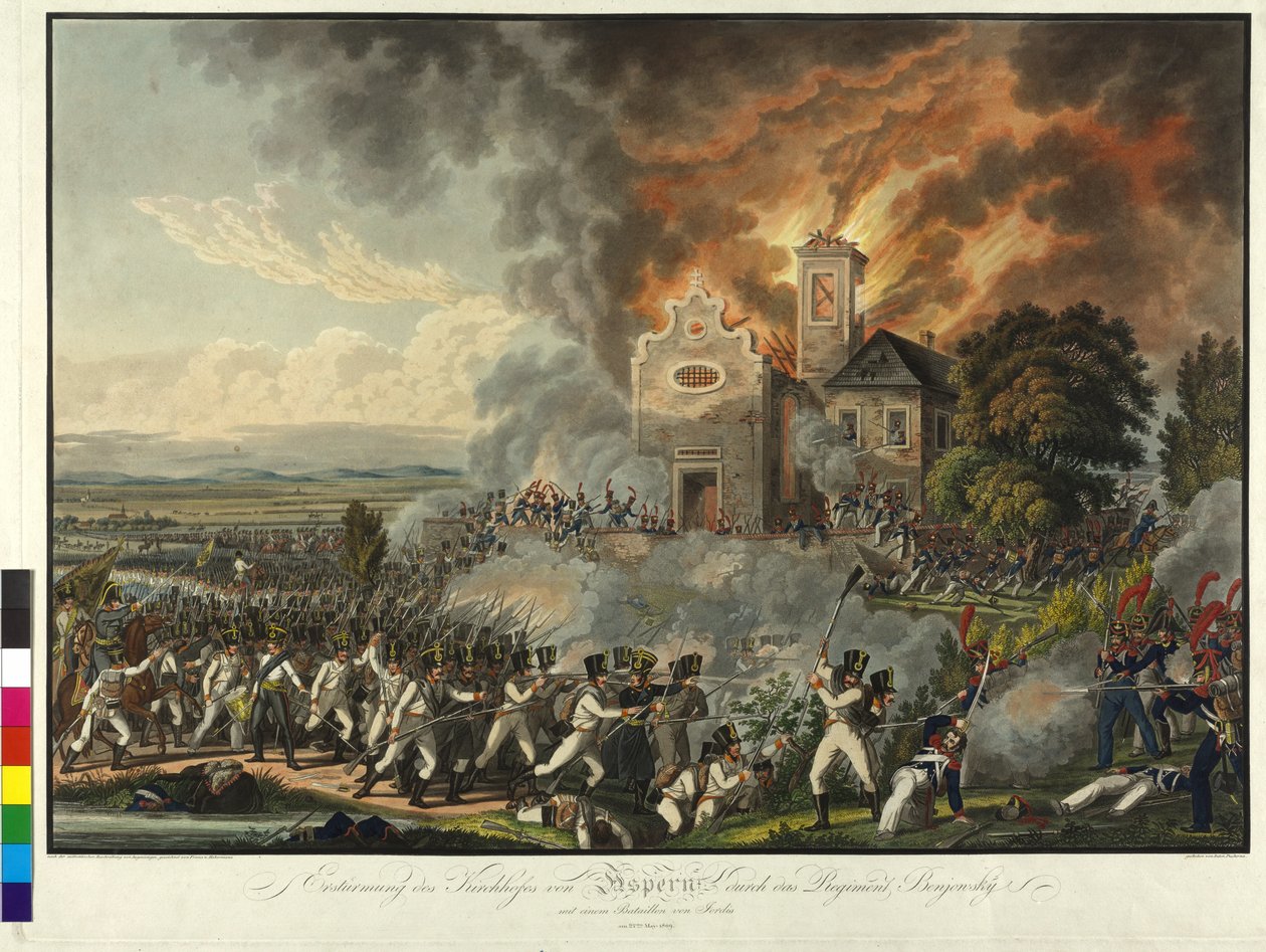 Battle of Aspern 1809 by Franz von Habermann
