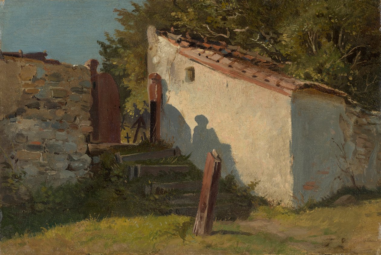 Village Cemetery Entrance by Franz von Lenbach
