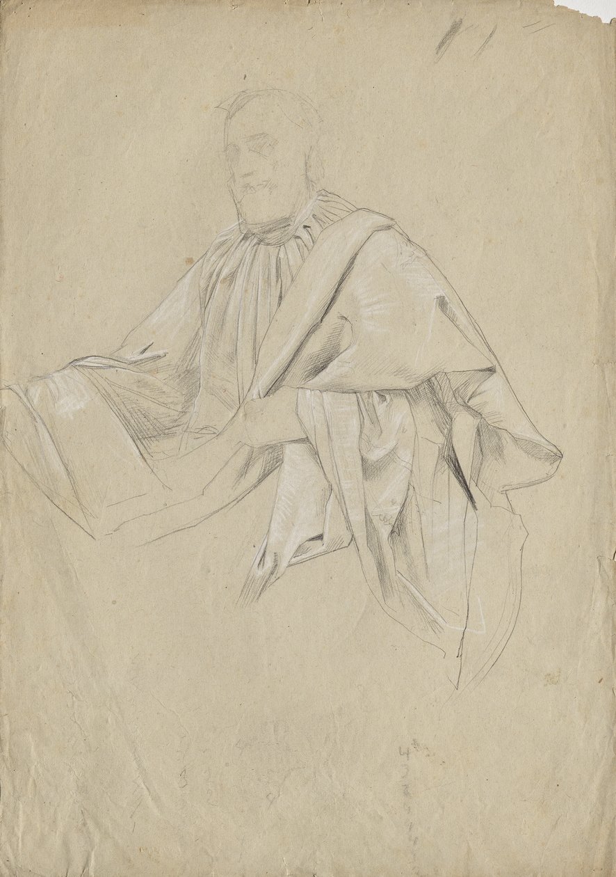 Old Man with Rich Garment by Franz von Matsch