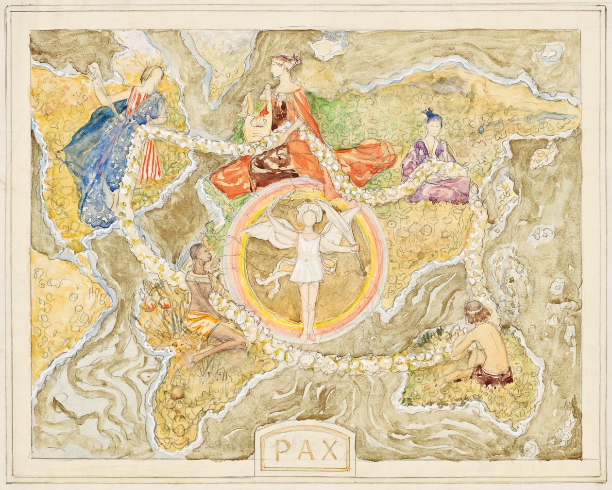 Pax (Design for a Tapestry?) by Franz von Matsch