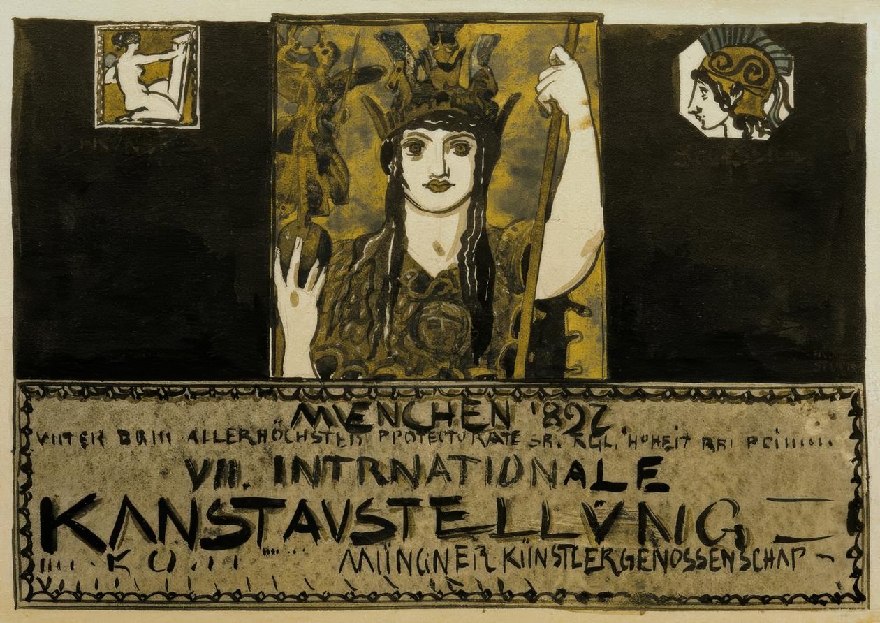 F. v. Stuck, Poster Design 1897 by Franz von Stuck