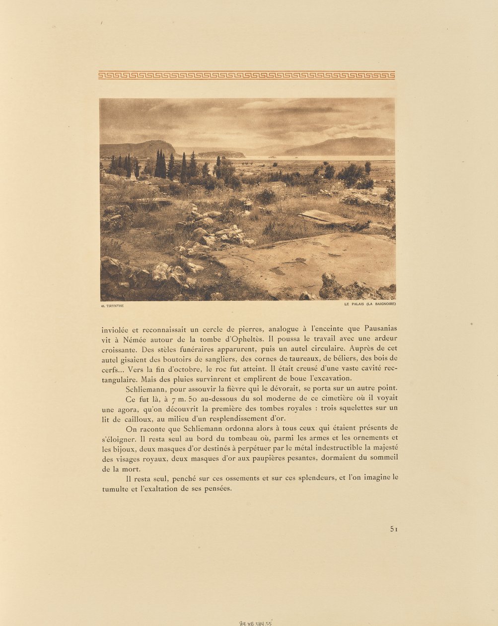 Tiryns. The Palace (the Bathtub) by Frédéric Boissonnas
