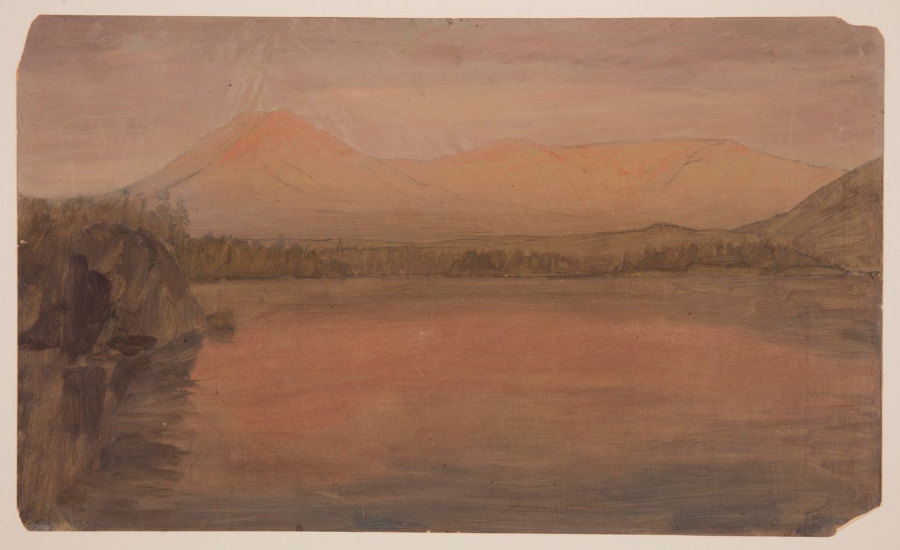 Mount Katahdin and Turner from Lake Katahdin by Frederic Edwin Church